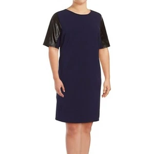 Alexia Admor Blue with Black Accents Shift Dress. New With Tickets. Size 1X - Picture 1 of 6