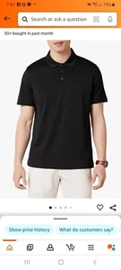 Essentials Men's Slim-Fit Quick-Dry Golf Polo Shirt, Black, Large - Picture 1 of 6