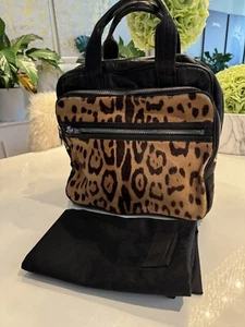 Alexander Wang Millie Handbag Black & Leopard In Pony Hair Animal Print - Picture 1 of 23
