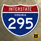 Virginia Interstate 295 road sign 1961 highway route marker Richmond 21x18