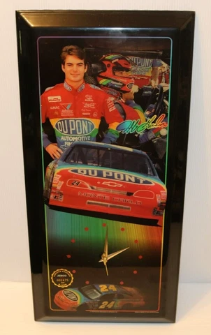 JEBCO 1995 JEFF GORDON Du Pont #24, Wall Mount Clock, Limited 2475/5000, NASCAR Cover