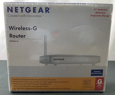 NETGEAR WGR614 54 Mbps 4-Port 10/100 Wireless G Router (WGR614NA) Sealed NEW - Image 1 of 4