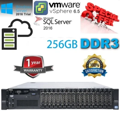 Dell PowerEdge R820 4x Xeon E5-4650 2.70Ghz 256GB DDR3 16TB SAS 7.2K 1100W H710 - Image 1 of 4