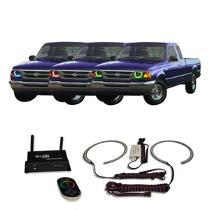Kit de halo de faros RGB multicolor WIFI para Ford Ranger 93-97 - Imagen 1 de 6