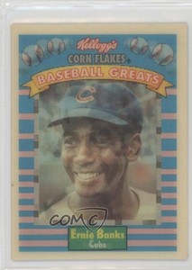 1991 Sportflics Kellogg's Corn Flakes Baseball Greats Ernie Banks #4 HOF