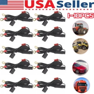 2FT Battery Terminal Ring Sae Connector Harness Charger Cable Extension Cord Lot - Picture 1 of 13