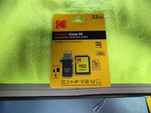 KODAK CLASS 10 MICRO SDHC MEMORY CARD 32GB WITH USB - Picture 1 of 2