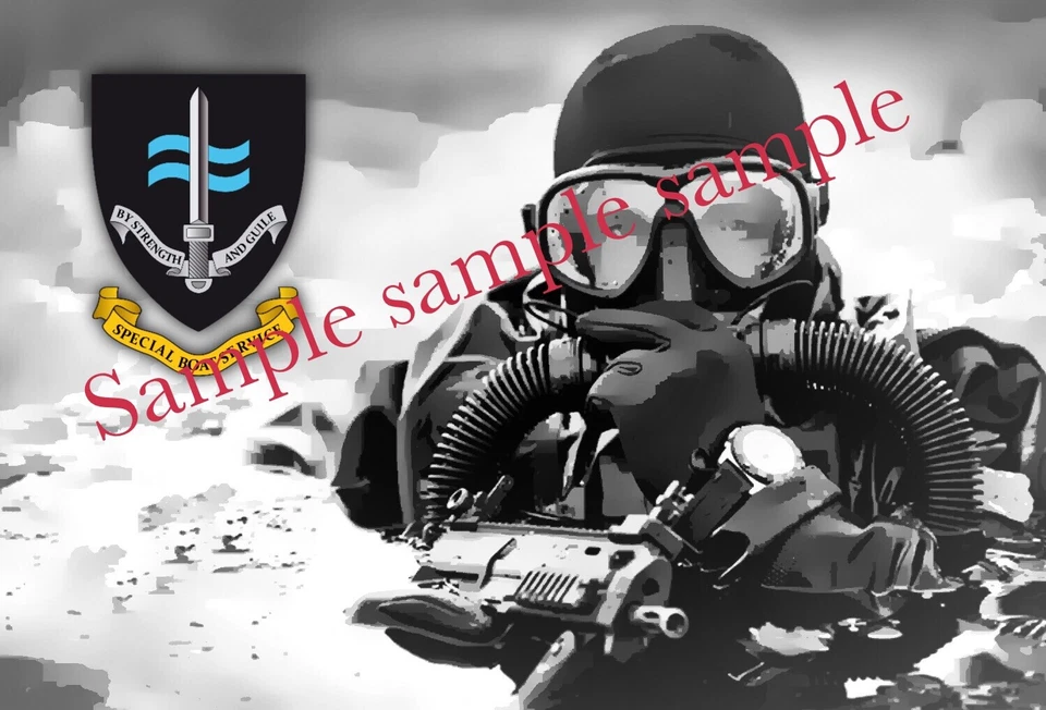 SBS Special Boat Service A4 photo print. - Image 1 of 1