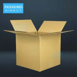 50x Mailing Box 250 x 250 x 250mm Brown Regular Cube Shipping Carton - Picture 1 of 2