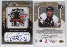 2007-08 O-Pee-Chee Premier Stitchings Auto /50 Simon Gagne #APS-SG Auto