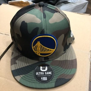 NBA Golden State Warriors Woodland Camuflaje Estructurado Snapback Sombrero Por Ultra Game - Imagen 1 de 9