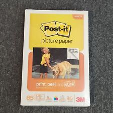 Post-It Picture Paper New Sealed 65 Sheets Matte 4" x 6" 5 mil Print Peel Stick