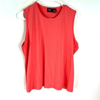 Mossimo 女式粉色圆领无袖套衫弹力背心 XL 码 — 第 1/4 张图片
