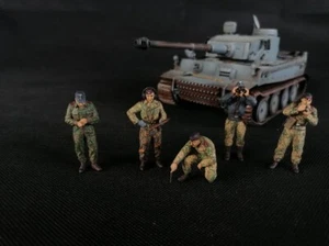 1/16 zbudowana niemiecka załoga czołgowa 5 żywicznych figurek. - Zdjęcie 1 z 1