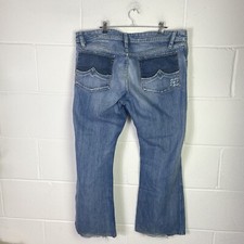 Diesel Jeans Mens W38 L32 Blue Zaf Regular Bootcut Flared Fit Denim Mid Wash
