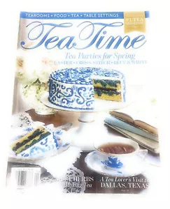 Tea Time Magazine Tea Parties For Spring March April 2024 Cross Stitch Easter - Picture 1 of 3