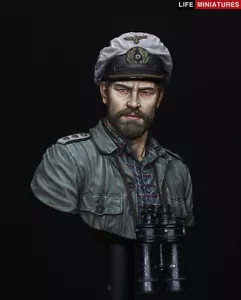 Life Miniatures Sea Wolf U-Boat Commander Segunda Guerra Mundial 1/10 Busto Sin Pintar Kit - Imagen 1 de 5