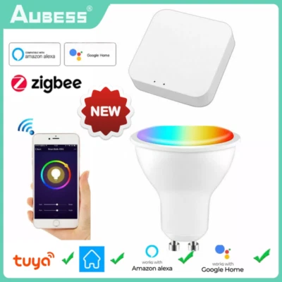 Tuya ZigBee GU10 Smart LED Light Bulbs RGB Spotlight Smart Home For Alexa Echo~ - Image 1 of 4