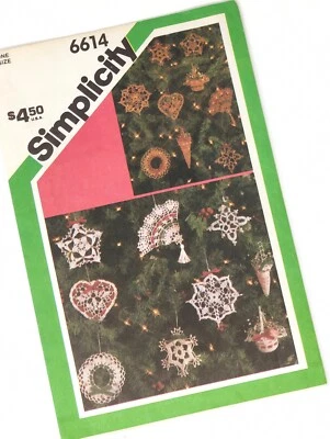 Vintage Simplicity Christmas Ornaments 6614 Uncut Sewing Pattern Free Shipping   - Image 1 of 2