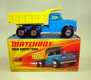 Matchbox Superfast No 48A Dodge Dumper Truck extremly rare late "J" box - Picture 1 of 15
