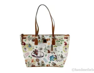 Dooney & Bourke Disney Pixar Maps Print Medium Coated Canvas Top Handle Tote Bag - Picture 1 of 7