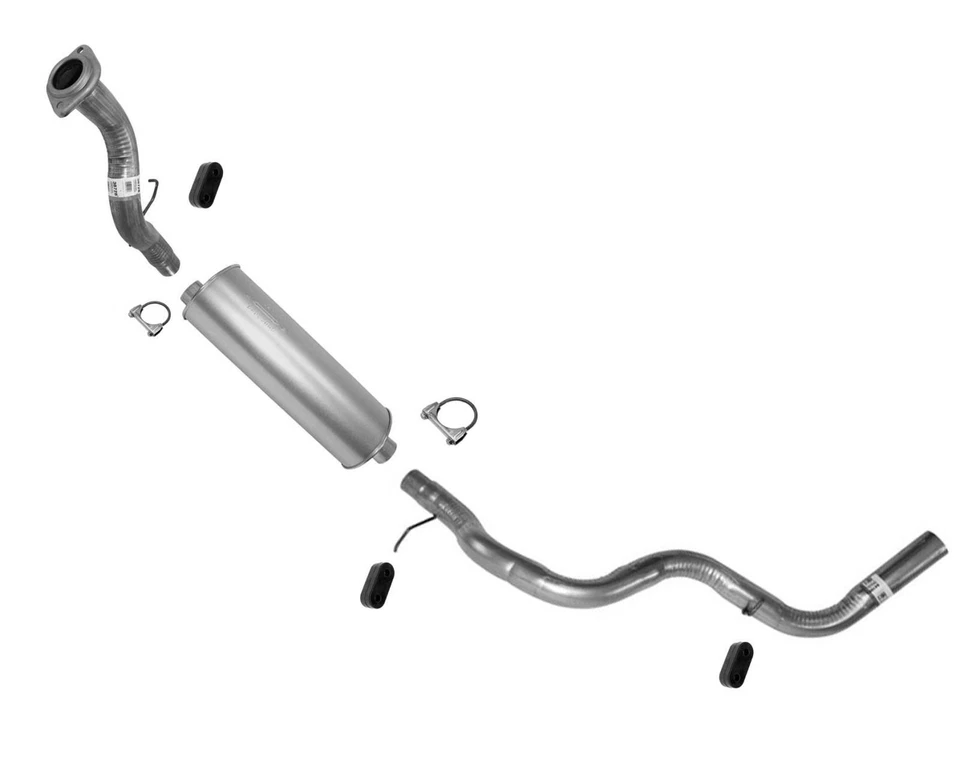 Sistema de escape de tubo de escape silenciador de tubo trasero para Silverado 1500 2002-06 con distancia entre ejes de 119" Foto 1 de 4