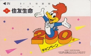 TC JAPON  BD COMICS - WOODY WOODPECKER bird CARTOON JAPAN phonecard / Insurance - Foto 1 di 1