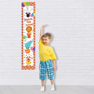 Growth Measurement Ruler Personalized Kid Height Chart Wall Decal Clown Circus  - Bild 1 von 16