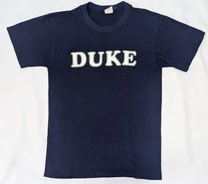 Vintage 1980's Duke University Shirt Medium Single Stitch - Picture 1 of 6