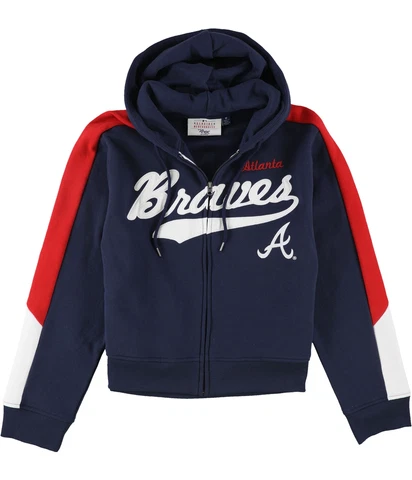 G-III Sports Womens Atlanta Braves Hoodie Sweatshirt, Blue, Medium Cover