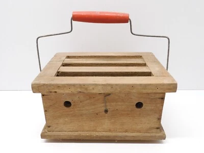 -CHAUFFERETTE BOIS ANCIENNE INTERIEUR METAL Poignée BOIS JUS de GRENIER déco  D - Photo 1/4