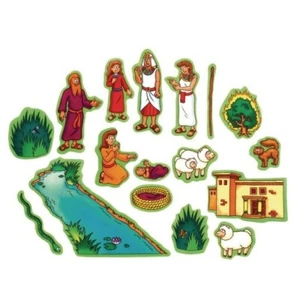 Beginners Bible Baby Moses Felt Flannel Board Little Folk Visuals Stories - Picture 1 of 3