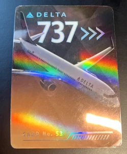Delta Airlines trading card Boeing 737-900ER No 53 2022 - Picture 1 of 2