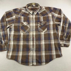 Camicia vintage Dakota cinque fratelli a quadri uomo 4XL flanella a scatto western cowboy lavoro - Foto 1 di 9