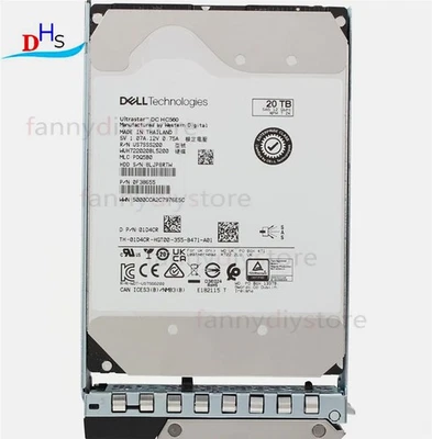 01D4CR Dell 20TB 7.2K 12Gbps NL SAS 3.5'' Hard Drive HDD 14/15/16G KIT 1D4CR - Image 1 of 4