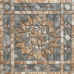 36" x 36" Fliese Medaillon Mosaik Wandbild - Home Depot Schieferoptik Fliesenserie - Bild 1 von 4