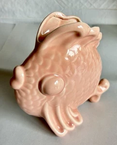 Vintage Dusty Rose Pacific Pottery Fish Vase USA 3338 - Picture 1 of 12