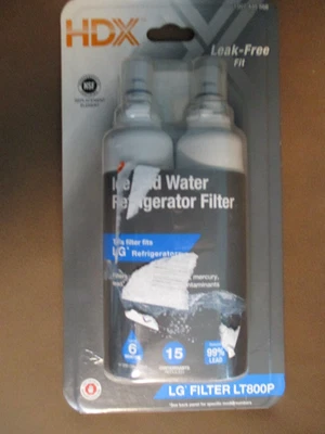 HDX Ice And Water Refrigerator Filter Replacement For LG LT800P (2 Pack) - Image 1 of 4