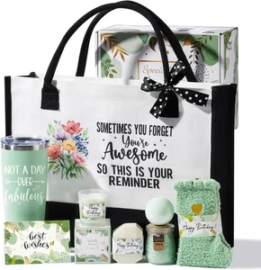 Geburtstagsgeschenke für Frauen, Self Care Geschenke Korb Pflegepaket für Frauen denken - Bild 1 von 12