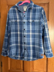Camicia LL Bean uomo a quadri 1912 sovracamicia leggermente aderente pesante - media reg. - Foto 1 di 8