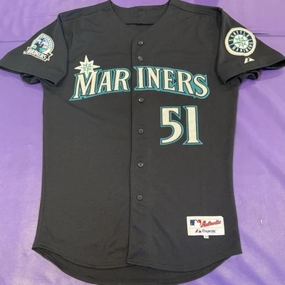 Camiseta deportiva Majestic 44 Ichiro Suzuki Seattle Mariners #51 2007 25 aniversario auténtica Foto 1 de 4