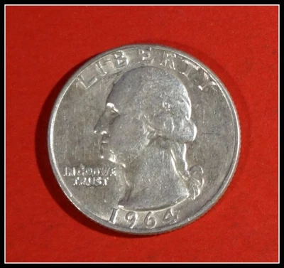 1964 (D) Denver US Coin Washington Quarter Circulated #K265 - Image 1 of 2