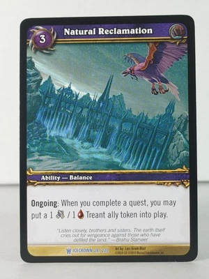 Natural Reclamation - Icecrown - 28/220 - Wow TCG - Rare - A - Image 1 of 4