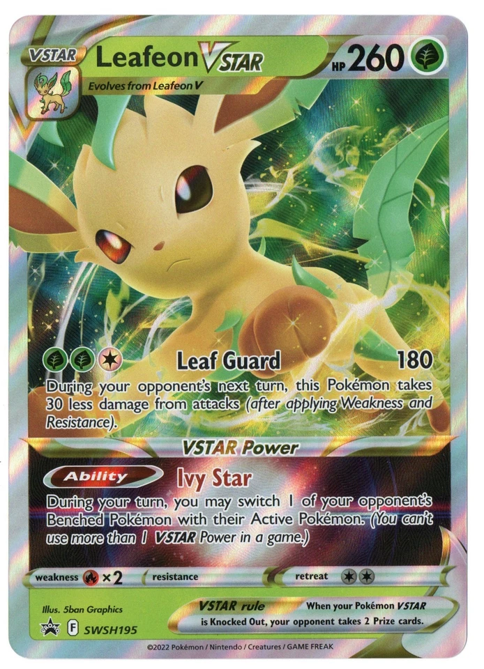 Leafeon VSTAR SWSH195 Jumbo Cards Holo - Image 1 of 1