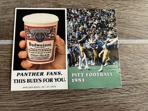Dan Marino 1981 Pittsburgh Panthers Pocket Schedule Unfolded NCAAF - Picture 1 of 3