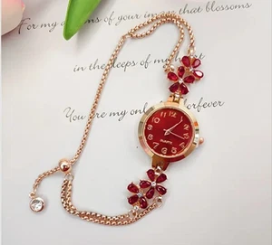 Women's bohemian rhinestone flower watch with sliding bezel MLA-T0060D - Picture 1 of 1