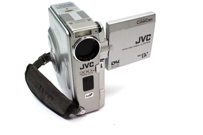 JVC Cybercam minidv camcorder GR-DVM70  w/ AC Battery Eliminator AA-V50 Adapter - Image 1 of 4