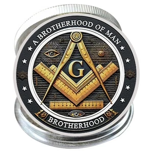 US Masonic Freemasonry Silver Plated Challenge Coins Brotherhood Souvenir Medal - Picture 1 of 9