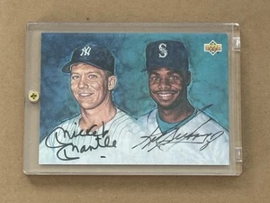 1994 Upper Deck Mickey Mantle Ken Griffey Jr Autographed card - Bild 1 von 2