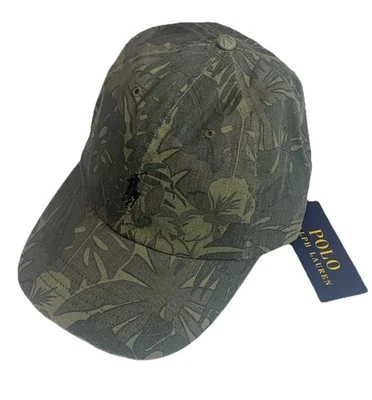 Nuevo Polo Ralph Lauren Verde Floral Algodón Gorra Béisbol Nuevo con Etiquetas Foto 1 de 4